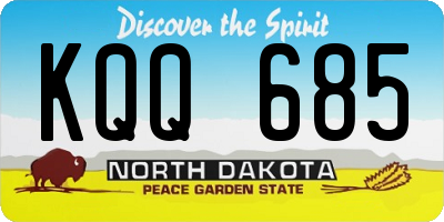 ND license plate KQQ685