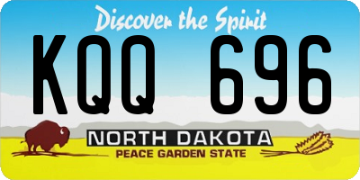 ND license plate KQQ696