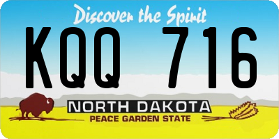 ND license plate KQQ716