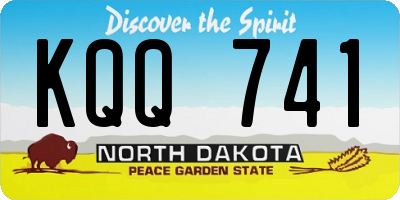 ND license plate KQQ741