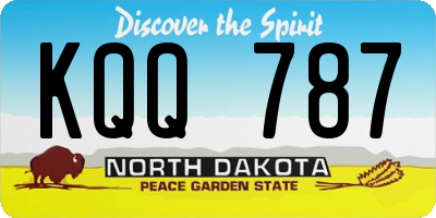 ND license plate KQQ787