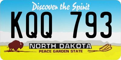 ND license plate KQQ793