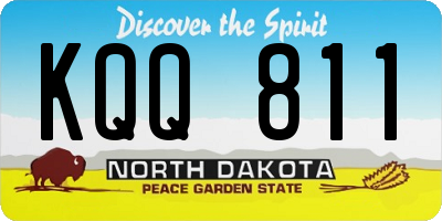 ND license plate KQQ811