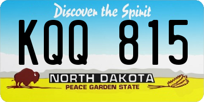 ND license plate KQQ815