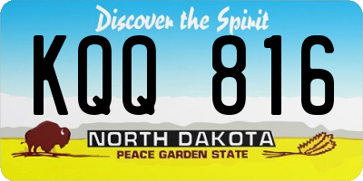 ND license plate KQQ816