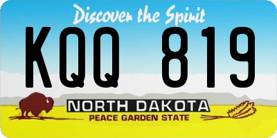 ND license plate KQQ819