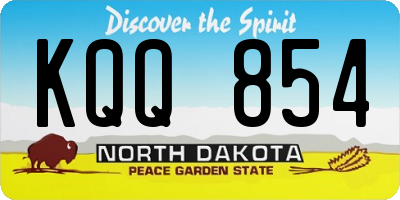 ND license plate KQQ854