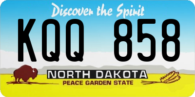 ND license plate KQQ858