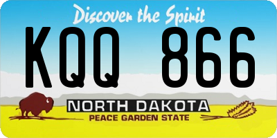 ND license plate KQQ866