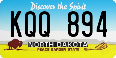 ND license plate KQQ894
