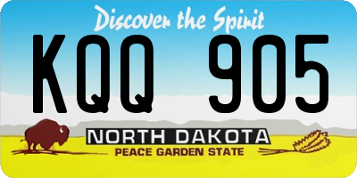 ND license plate KQQ905