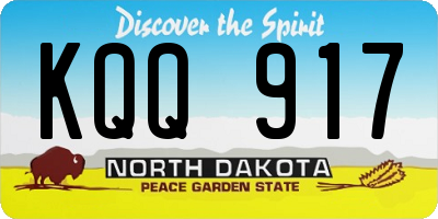ND license plate KQQ917