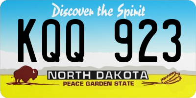 ND license plate KQQ923