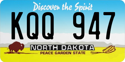 ND license plate KQQ947