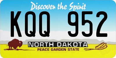 ND license plate KQQ952