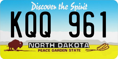 ND license plate KQQ961
