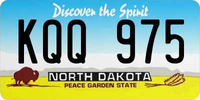 ND license plate KQQ975