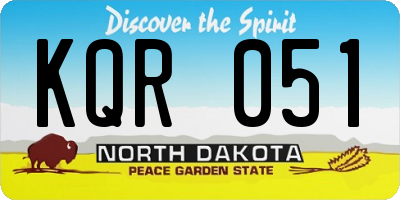 ND license plate KQR051