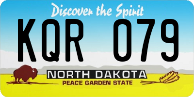 ND license plate KQR079