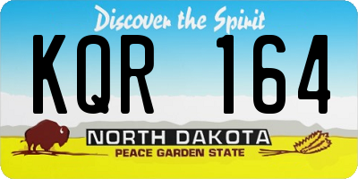 ND license plate KQR164