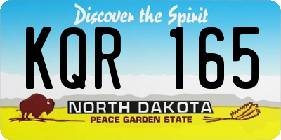 ND license plate KQR165