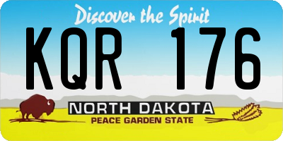 ND license plate KQR176