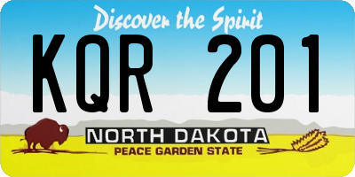 ND license plate KQR201