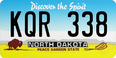ND license plate KQR338