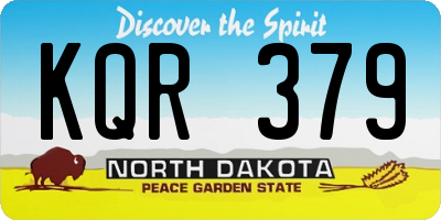 ND license plate KQR379