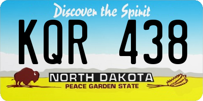 ND license plate KQR438