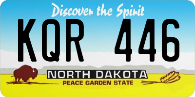 ND license plate KQR446