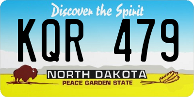 ND license plate KQR479