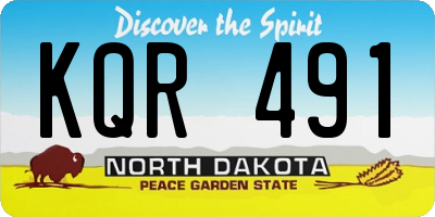 ND license plate KQR491
