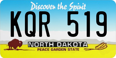 ND license plate KQR519