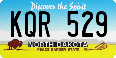 ND license plate KQR529