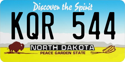 ND license plate KQR544