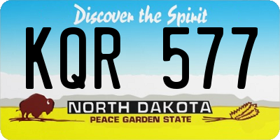 ND license plate KQR577