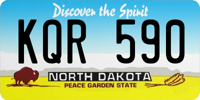 ND license plate KQR590