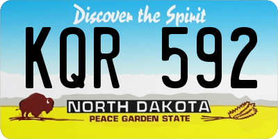 ND license plate KQR592