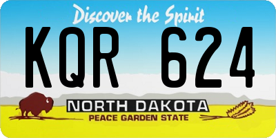 ND license plate KQR624