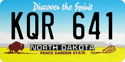 ND license plate KQR641