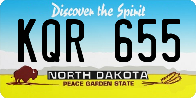 ND license plate KQR655