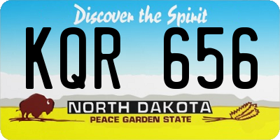 ND license plate KQR656
