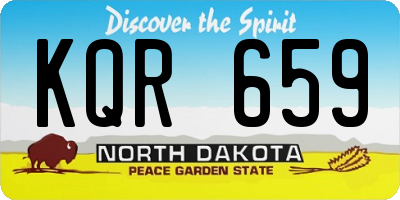 ND license plate KQR659