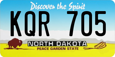 ND license plate KQR705