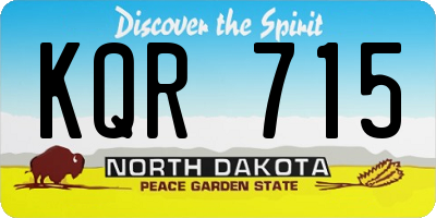 ND license plate KQR715