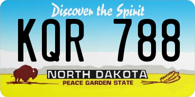 ND license plate KQR788