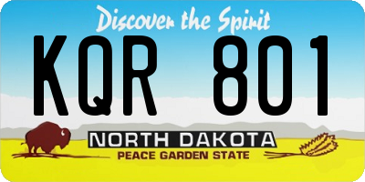 ND license plate KQR801