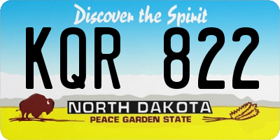 ND license plate KQR822
