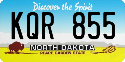 ND license plate KQR855